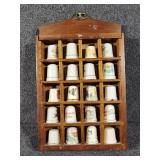 Thimbles With Wooden Case Hanging Display
