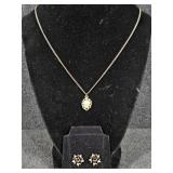 Gold Toned Necklace with Faux Pearl, Gold Toned