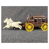Cast Iron Horse Drawn Stagecoach