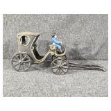 Cast Iron Carriage w/Passenger