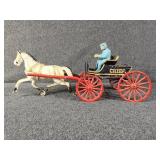 Cast Iron Horse Drawn Carriage P.D Chief