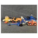 Fisher Price Toys: Boat, Space Rover, Drag Car,