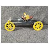 Cast Iron Race Car w/Driver