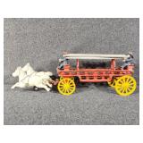 Cast Iron Horse Drawn Fire Wagon