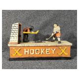 Cast Iron Hockey Bank