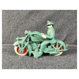 Cast Iron Champion Police Officer Motorcycle