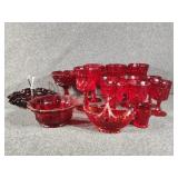 Fenton Ruby Red Express Scalloped Bowl, Fenton