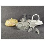 Boho Pottery, Glass Bowls