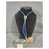 Bolo Tie, Mens Quartz Watch,