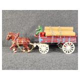 Cast Iron Horse Drawn Wagon