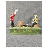 Cast Iron Lumber Jack Bank