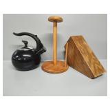 Kettle, Paper Towel Holder and Knife Block