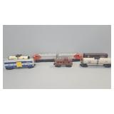 Lionel O Guage Diesel Santa Fe, box cars, oil