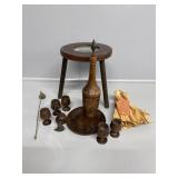 Wooden 3 legged magnifying glass