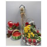 Floral Baskets, Watermelon basket, Birdhouse