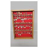 Collectors spoons and holder