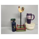 Paper Towel Holder, Mugs and Tupperware Bowls