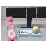 2 Silver Toned Bracelets, Gold Toned Locket, P