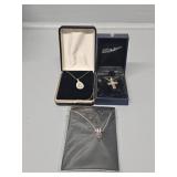 Owl Pendant Necklace, Cross Pendant Necklace, R