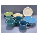Fiesta Ware Saucers, coffee cups