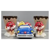 M&M ceramic sunday dishes, candy dish