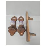 Wooden Shelf, Wooden Wall Sconces