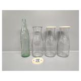 Green Coca-cola Glass Bottle, 1976 Glass Milk