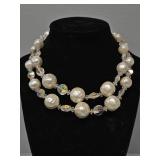 Faux Pearl and Beaded Necklace