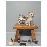 Small Wooden Stool, Small Gun Lighter, Lighters,