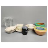 Plastic Pitcher, Tupperware Bowls