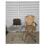 Wooden High Chair, Metal High Chair