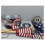 Eagle Tin and Flags