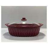 Celebrate Home Burgundy Dish