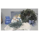 Christmas lights,wreath, light switch cover