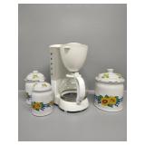 Continental Electric Coffee Maker and Sunflower