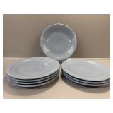 Fiestaware Periwinkle Blue Chop Plates (8)