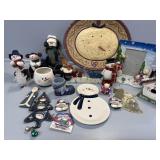 Snowman Platter, Picture frame, Cup