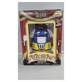 M&M Blue with Yellow Nutcracker dispenser