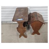 Sewing Box, Side Table with Magazine Rack