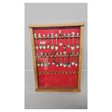 Collectors spoons and holder