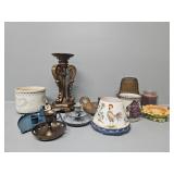 Candlestick Holders, Amber Fairy Lamp