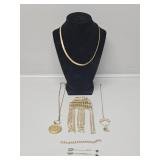 Gold Toned Necklaces, Indian Relief Council Coin