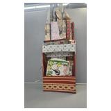 Wrapping paper, ribbon. Gift bags, more