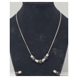 Beaded Necklace with Matching Earrings