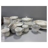 Florentine Floral and Sterling Rim China