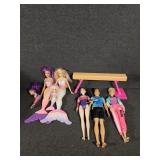 Mermaid Barbies, Gymnastics Barbies