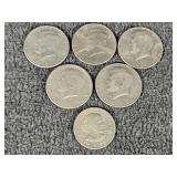 Kennedy Half Dollars(5), Susan B Anthony Dollar