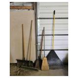 Broom, Shovel, Snow Shovel and Yard Rake