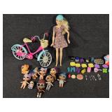Barbie Doll with Bicycle, LOL Dolls