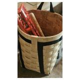 Basket, camp shovel, tool organizer